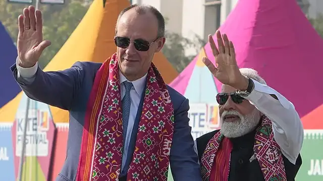 Video thumbnail for German Chancellor Merz visits India to boost economic and defence ties
