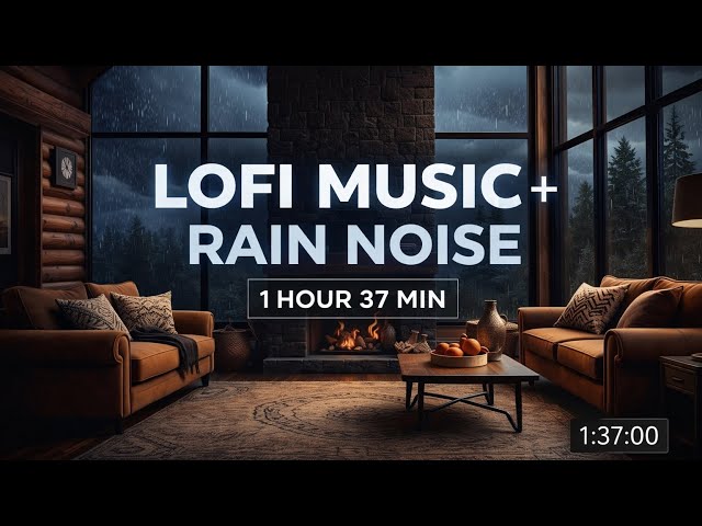 Video thumbnail for Calm Lofi Music + Rain Noise  | Study • Sleep • Relax • Chill • peaceful night (1hr 37min) Lofi Life