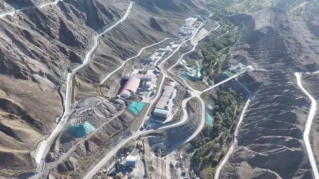 Video thumbnail for China: Tianshan Township Pumped Storage Power Station Construction.
