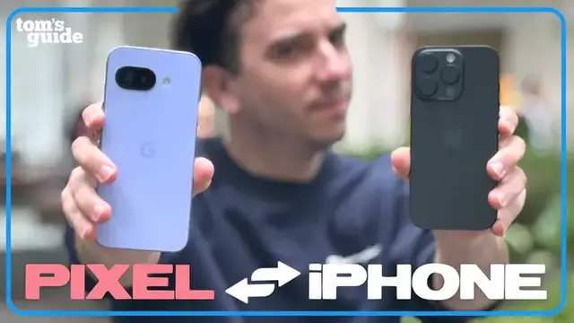 'Video thumbnail for iPhone vs Pixel 9a'