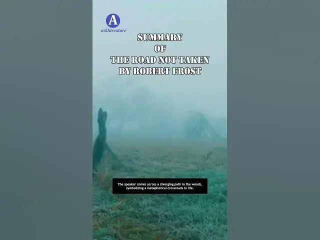 Video thumbnail for The Road Not Taken by Robert Frost Summary