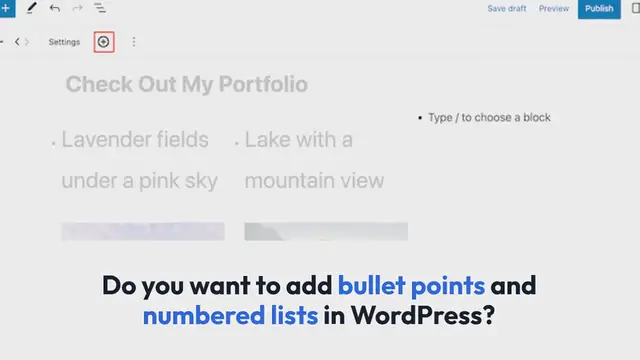Video thumbnail for How to Easily Add Bullet Points & Numbered Lists in WordPress