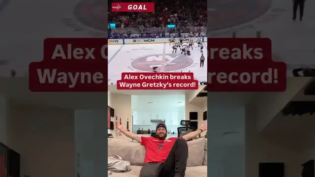 'Video thumbnail for Alex Ovechkin BREAKS the NHL’s Goals Record!'