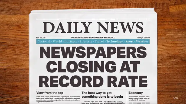 'Video thumbnail for Extra, Extra - You’re losing places to read all about it: Report'