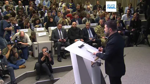 'Video thumbnail for 'More pressure on Russia, that's the plan,' Zelenskyy tells EU leaders in Brussels'