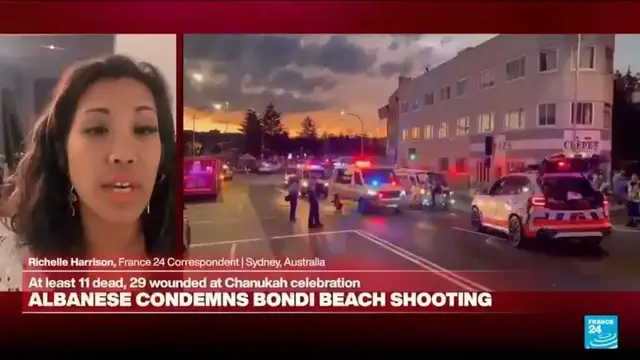 Video thumbnail for Bondi Beach shooting: One suspect in custody in critical condition