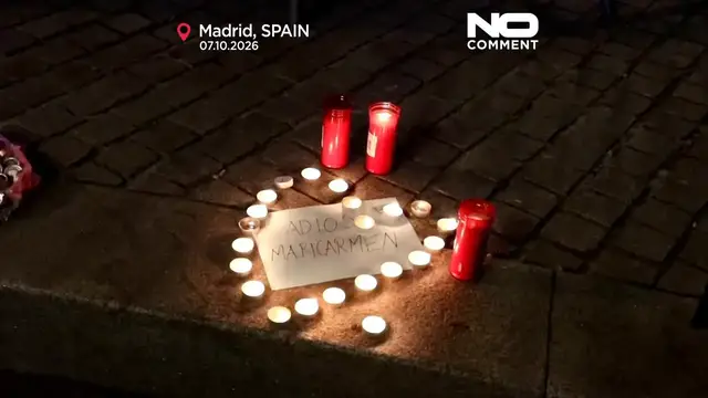 Video thumbnail for ‘Adios Maricarmen’: Hundreds protest in Madrid after pensioner’s death
