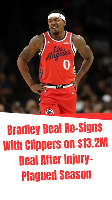 Video thumbnail for Bradley Beal Re-Signs With Clippers on $13.2M Deal After Injury-Plagued Season
