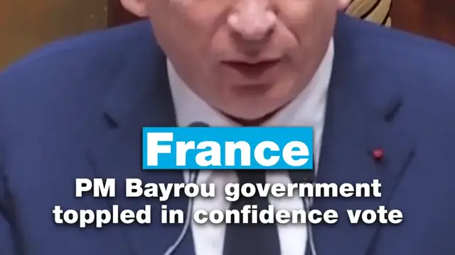 'Video thumbnail for France: PM Bayrou government toppled in confidence vote'
