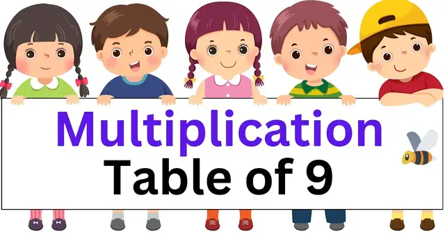 Video thumbnail for Learn the Table of 9 in English | Multiplication Tables for Kids | Table of Nine | KidsChat