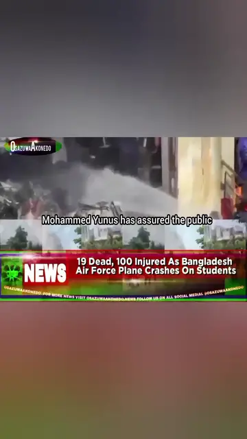 Video thumbnail for 19 Dead, 100 Injured As Bangladesh Air Force Plane Crashes On Students