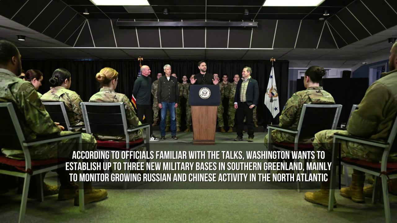 Video thumbnail for US Pushes for New Military Bases in Greenland Amid Quiet Talks With Denmark.