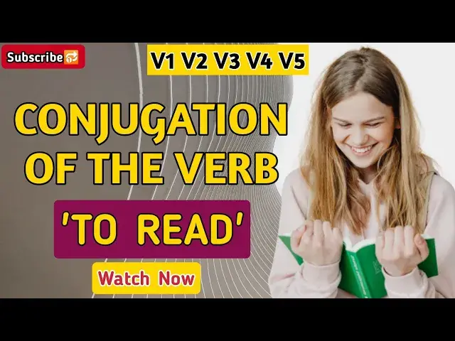 'Video thumbnail for Conjugation English Verb to Read | V1 V2 V3 V4 V5 Form of Read'