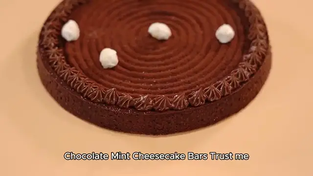 Video thumbnail for Chocolate Mint Cheesecake Bars