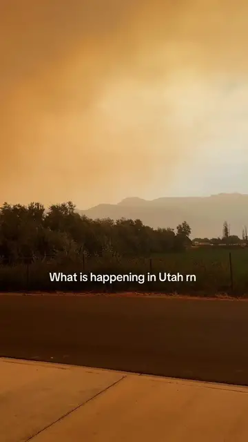 Video thumbnail for Surreal Red Wildfire Skies over Suburban Utah