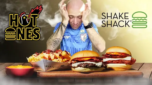 Video thumbnail for Hot Ones SHAKE SHACK Menu Challenge!! Is It Really That HOT?