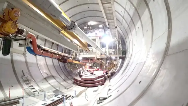 Video thumbnail for Behind Tokyo’s 2.8-mile flood-defense tunnel under the city