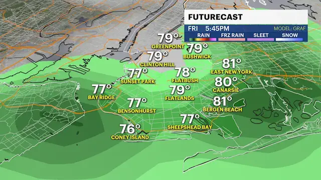 Video thumbnail for Summer-like Friday gives way to cooler temperatures in Brooklyn