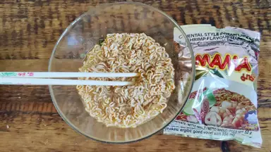 'Video thumbnail for Mama Instant Ramen Noodle Review: Tom Yum Shrimp My Favorite!'