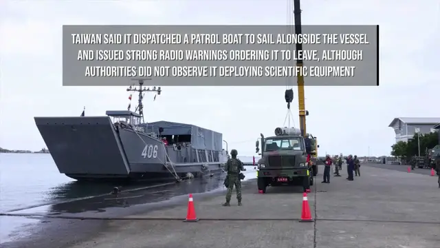 Video thumbnail for Chinese Research Vessel Draws Taiwan Coast Guard Warning.