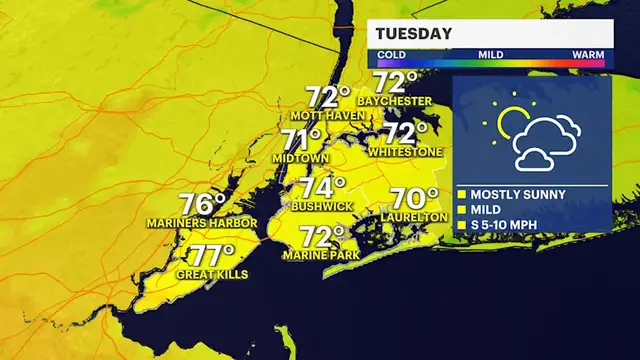 Video thumbnail for A dry stretch before a wet finish to the week for the Bronx