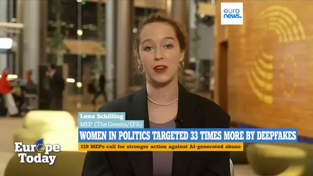 Video thumbnail for MEP Lena Schilling describes ‘immense shock’ after finding nude deepfakes of herself
