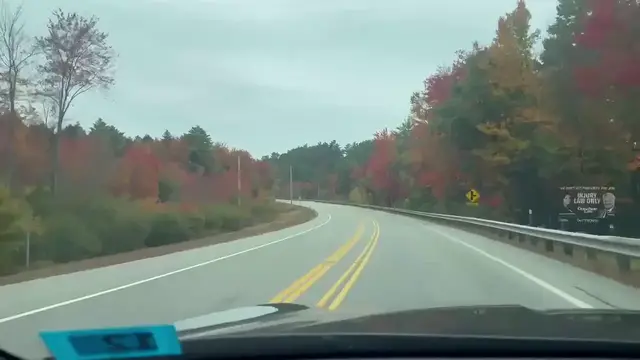 Video thumbnail for US: Autumn Colors Paint Highway Through Southwestern New Hampshire.