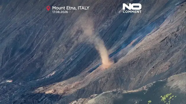 Video thumbnail for Mount Etna erupts a day after US tourist killed by lightning