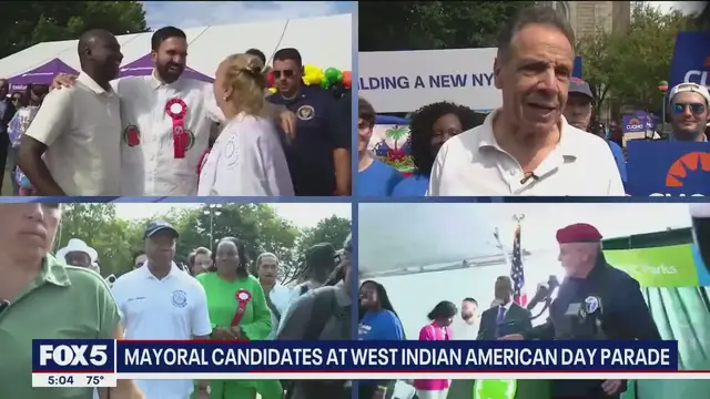 'Video thumbnail for NYC mayoral candidates at West Indian American Day Parade'
