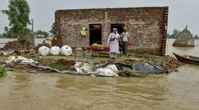 'Video thumbnail for India floods overwhelm Punjab villages, health workers race to stop disease'