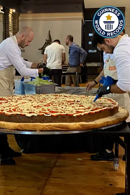 Video thumbnail for Unilever sets record with largest vegan burger