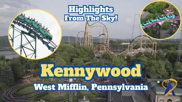 Video thumbnail for Kennywood Theme Park Highlights From The Sky!