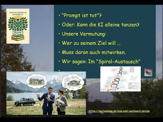 Video thumbnail for "Prompt ist tot"? Was das Architekten-Beispiel wirklich zeigt (KI-Looping vs. KI-Spiral-Austausch)