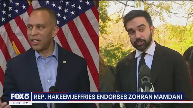 'Video thumbnail for Jeffries endorses Mamdani for NYC mayor'