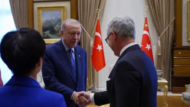 Video thumbnail for Türkiye: Turkish President Erdogan receives EU foreign policy chief Kallas in Ankara.