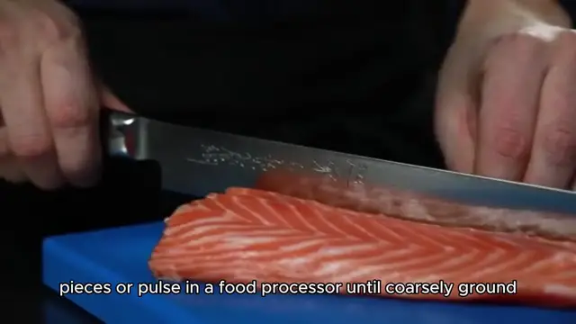 Video thumbnail for salmon burger recipe