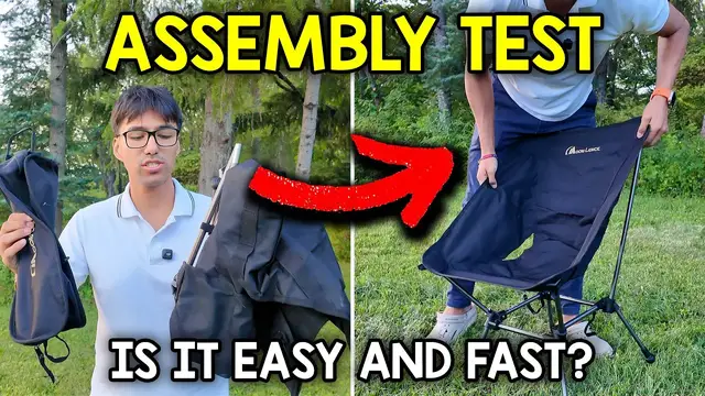 Video thumbnail for How Fast Can I Assemble This Moon Lence Folding Chair? SPEED TEST