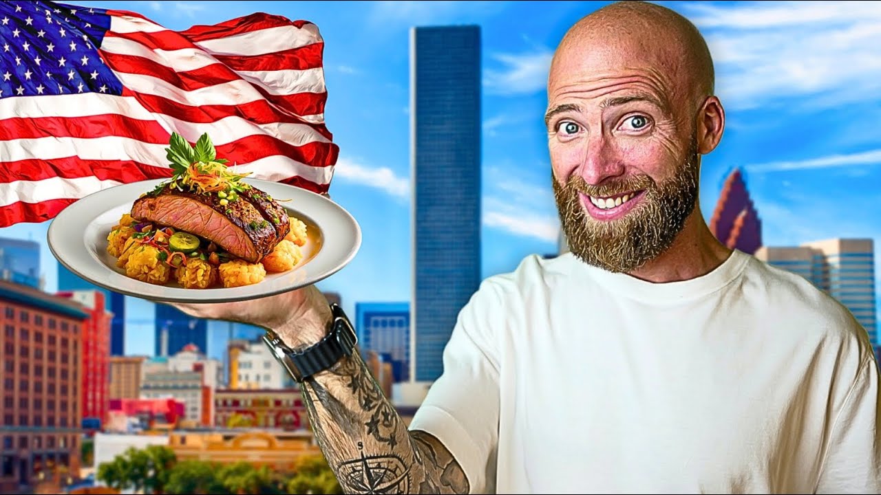 Video thumbnail for Houston Food Marathon! Texas BBQ to Caribbean Food!