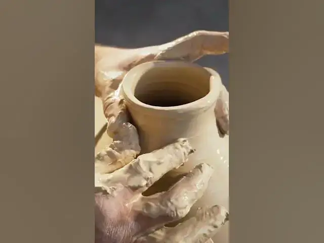 Video thumbnail for pottery making idea 👀🔥 Relaxing pottery #shorts