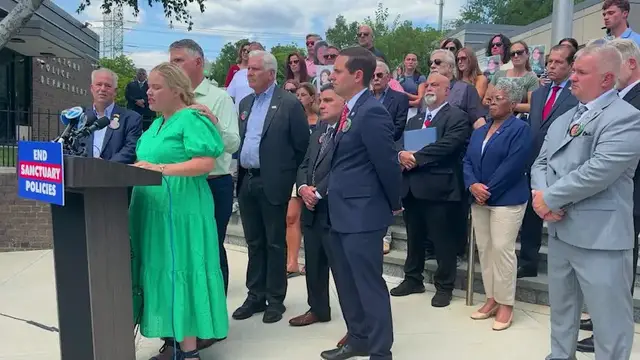 Video thumbnail for Families, lawmakers condemn Gov. Hochul's 'Local Cops, Local Crimes Act' outside Yorktown police station