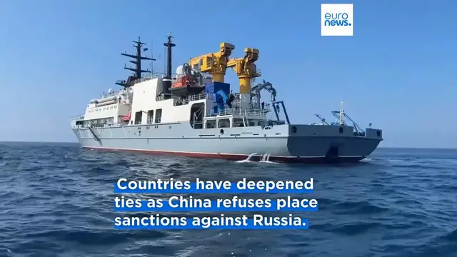 'Video thumbnail for China and Russia conduct joint naval drills in the Sea of Japan'