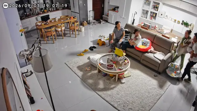 Video thumbnail for Toddler Caught Just in Time After Losing Balance on Couch Armrest