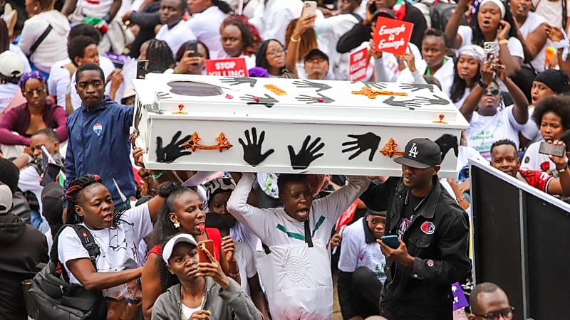Video thumbnail for Kenyan activists protest rising cases of gender-based violence, femicide