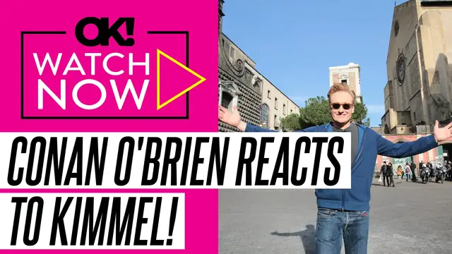 'Video thumbnail for Conan O'Brien 'Outraged' by Jimmy Kimmel Suspension: 'I'm Glad He's Back''