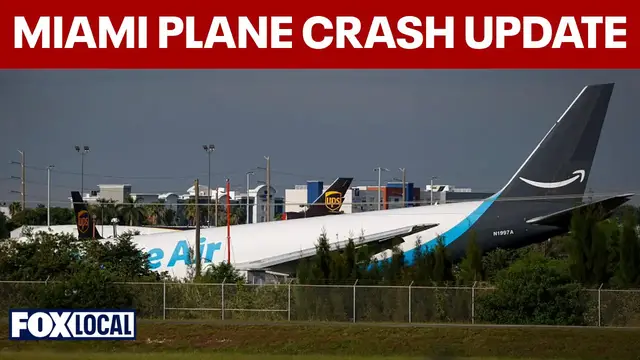 Video thumbnail for Miami-Dade Fire Rescue mitigates fuel leak after Amazon cargo plane crash