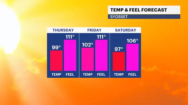 Video thumbnail for EXTREME HEAT WARNING: Temperatures approach 100 degrees; heat index up to 115 degrees