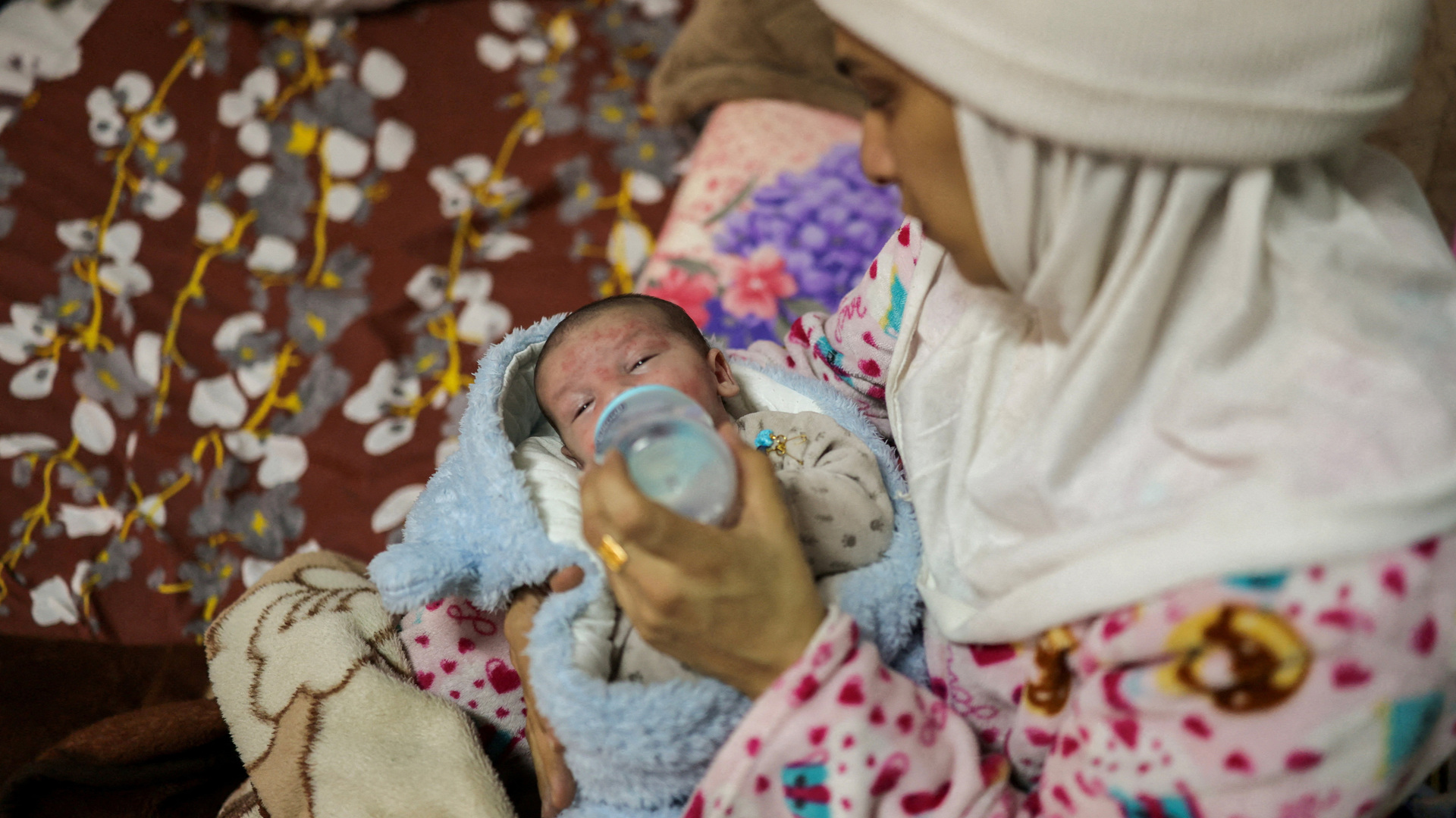 Video thumbnail for How mothers raise newborn babies during Israel’s offensive in Lebanon
