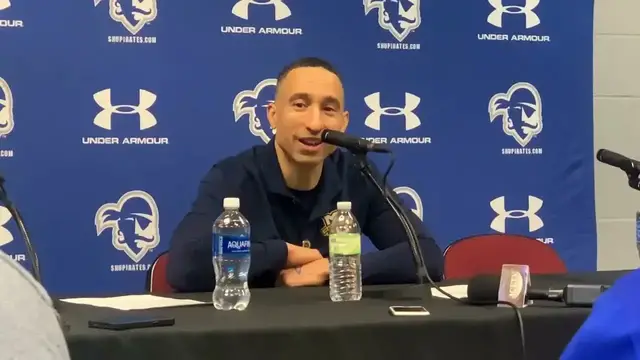 Video thumbnail for Cam Jones: NCAA Tournament Press Conference - Team Performance & Basketball Coach Insights