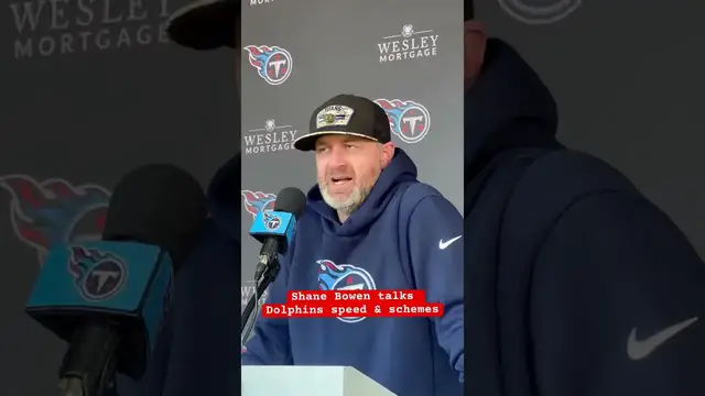 'Video thumbnail for #Titans DC Shane Bowen on the challenges of containing the Dolphins offense. #shorts #titanup'