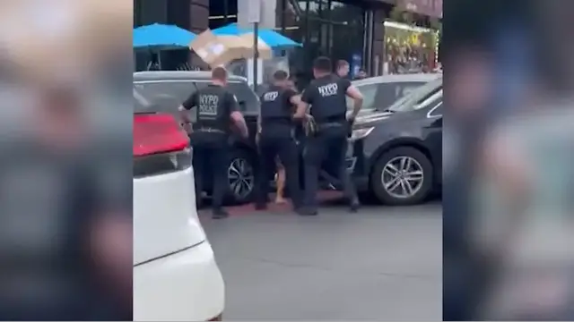 Video thumbnail for Passenger of stolen car arrested after driver rammed officers in Fordham